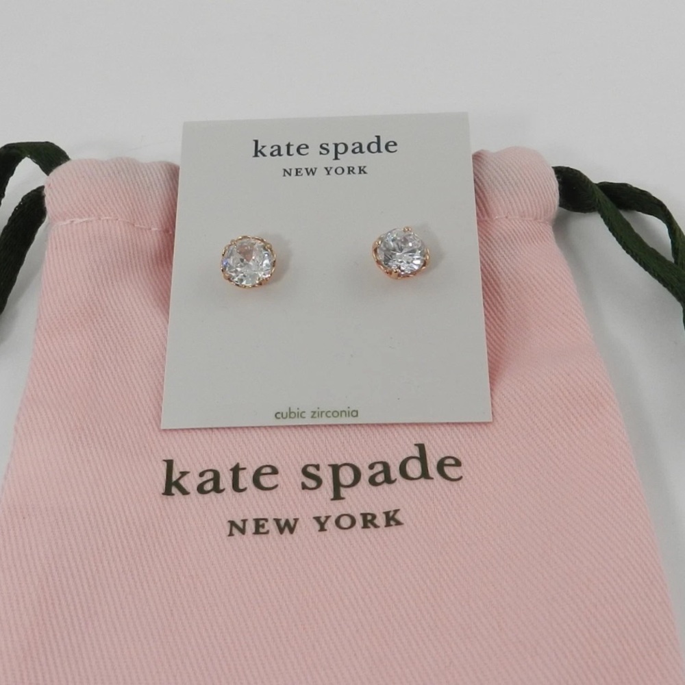 Kate spade New York crystal stud earrings dust bag included NWT
